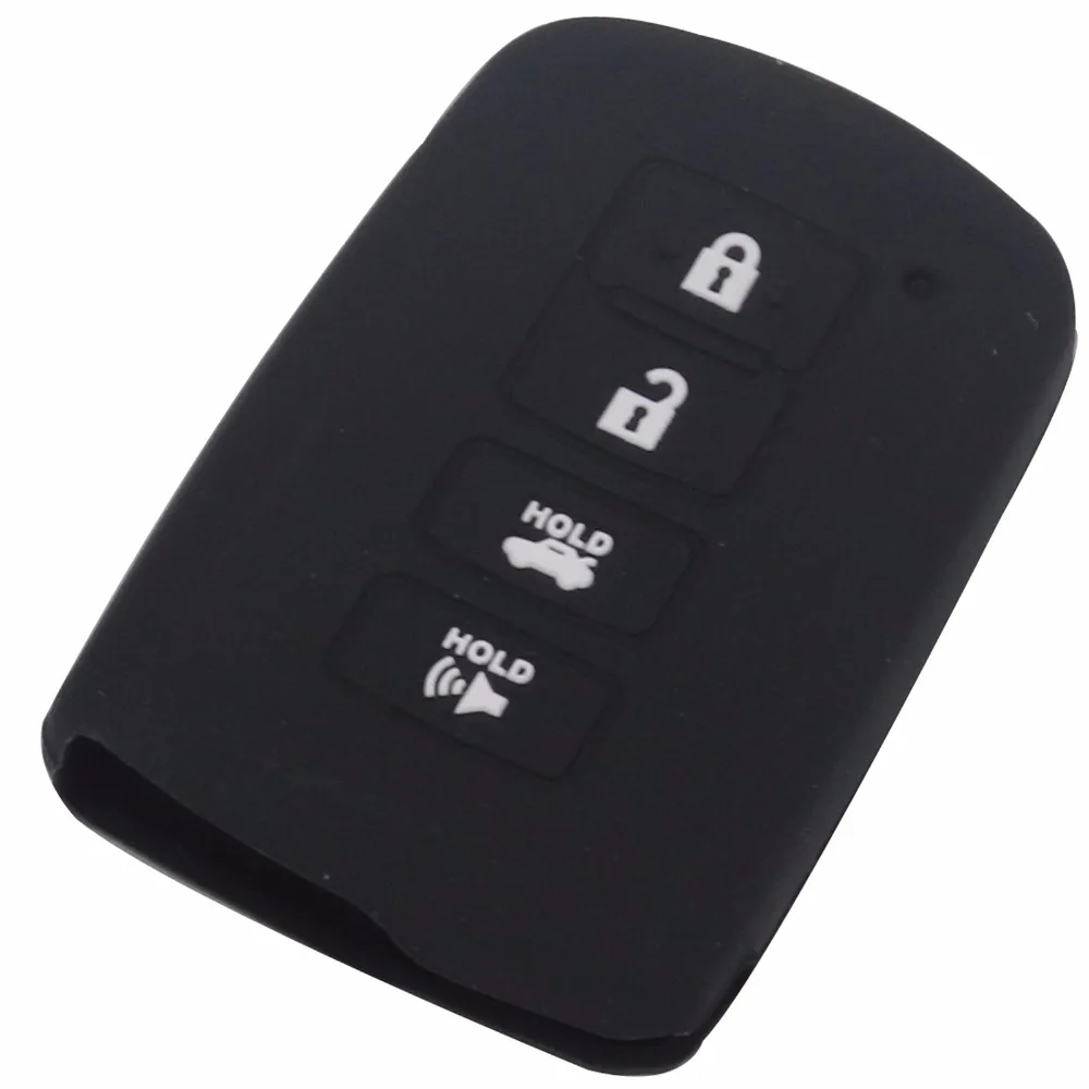 Jingyuqin Цветной силиконовый чехол для ключей от машины Toyota Camry Avalon Rav4 Highlander 2012 2013 2014