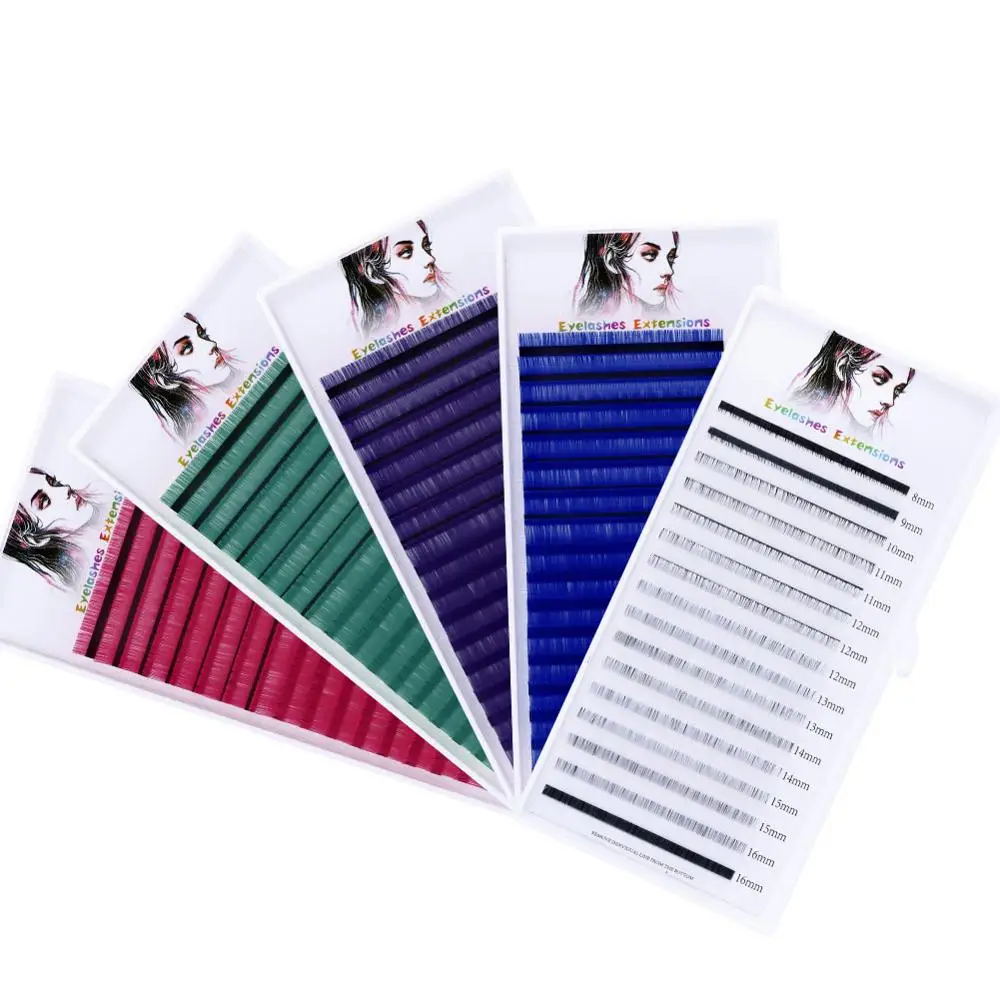 Цветной ресницы искусственные норковые индивидуальные нормальный для