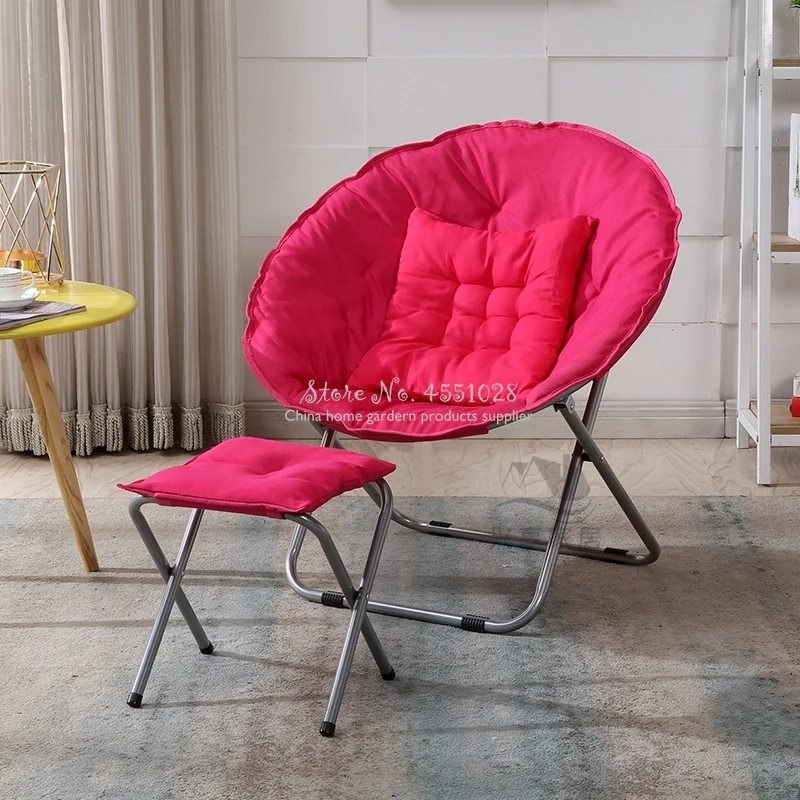 Домашнее кресло качалка для взрослых Moon современный шезлонг с подставкой ног и