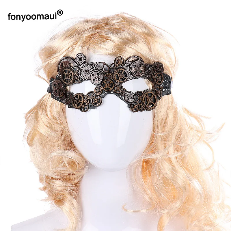 Взрослая винтажная Маскарадная маска в стиле стимпанк Готическая оправа для