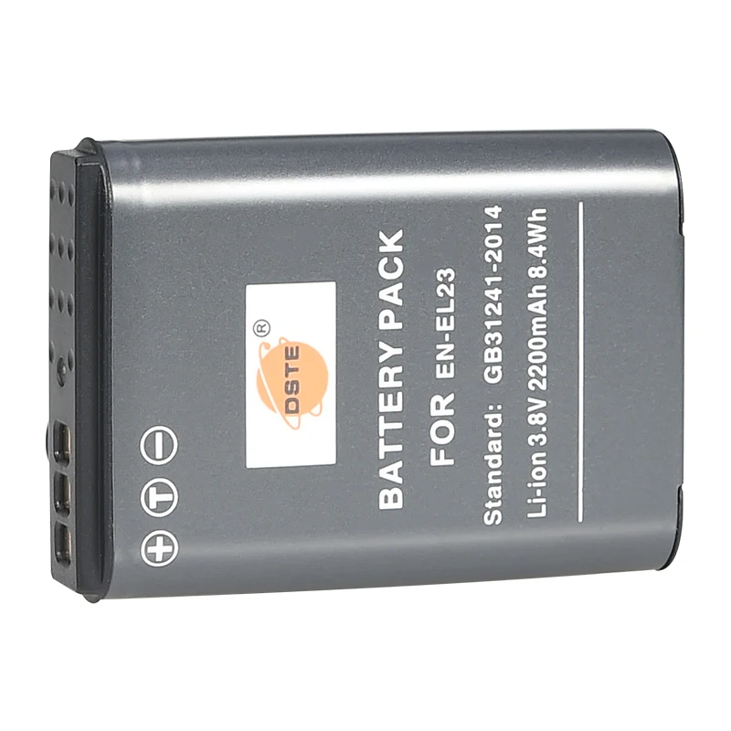 2 шт. 2200 мАч 3 8 в 8.4Wh EN-EL23 батарея ENEL23 DSTE 1 * зарядное устройство для Nikon Coolpix P900S P600 P610