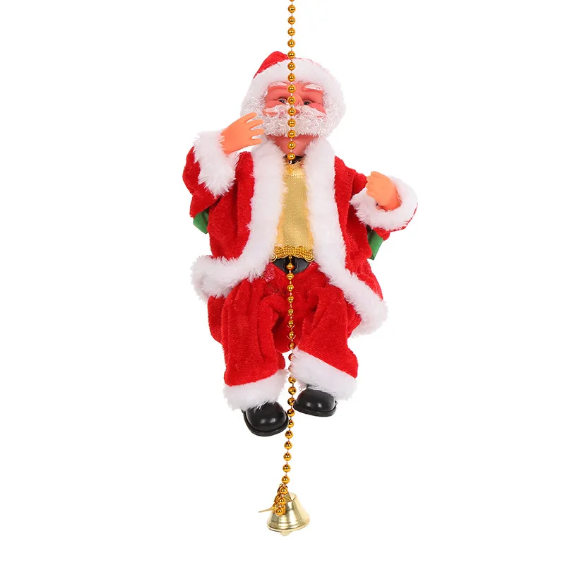 Рождественский Санта-Клаус бусины для скалолазания музыкальные электрические