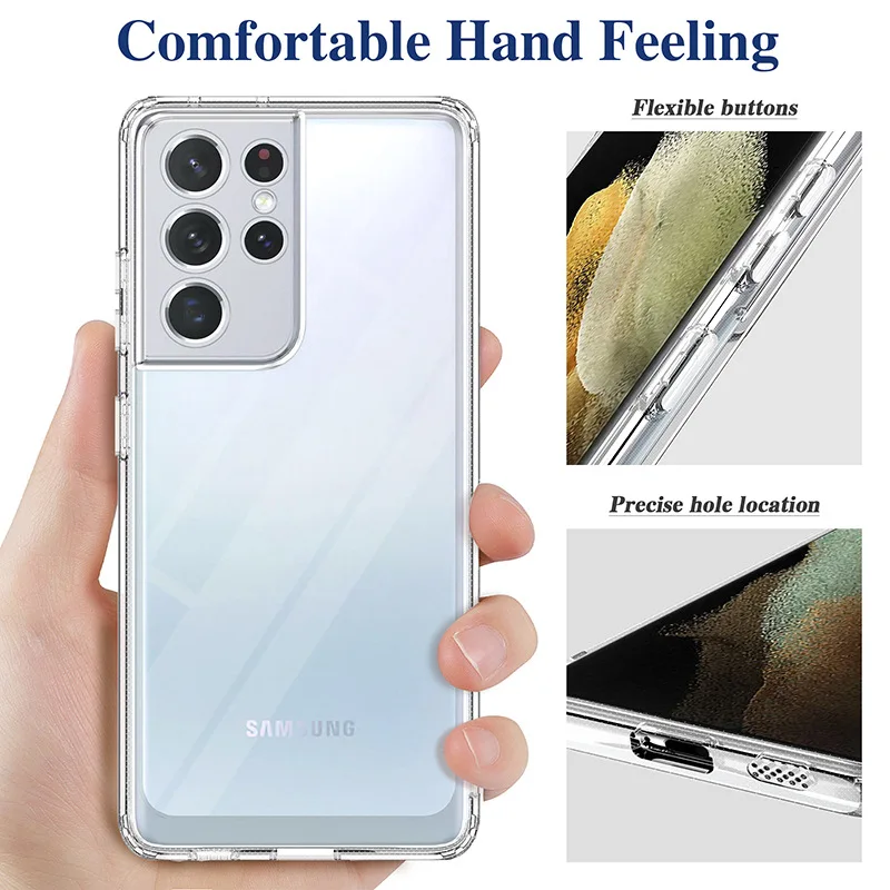 luxury shockproof silicone clear case for samsung galaxy s22 soft tpu phone back cover for samsung galaxy s22 plus ultra case free global shipping