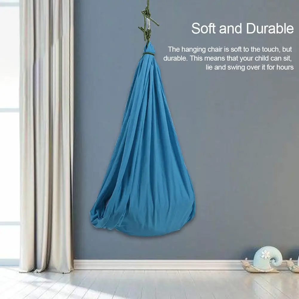 

Therapy Swing Hanging Seat Elastic Cuddle Hammock For Indoor Outdoor Machine Washable And Can Be Air Dried.