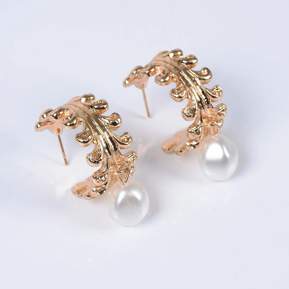 Новинка ZA большие жемчужные серьги с подвесками для женщин позолоченный металл