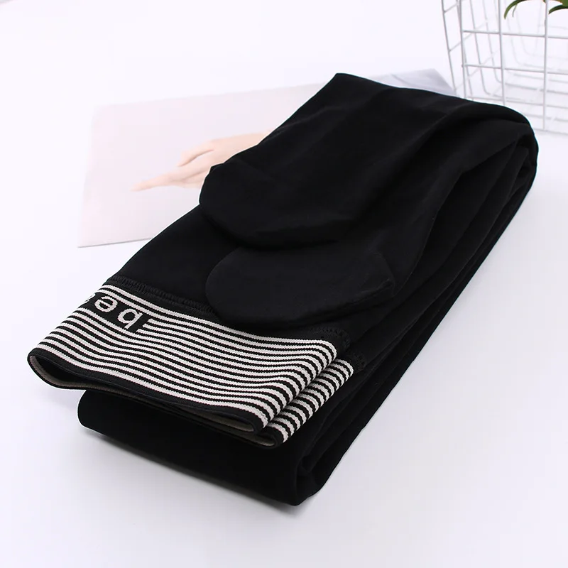 

Winter Skin Flawless Letters Bottoming Pantyhose Plus Cashmere Stockings Velvet Thick Warmth Tights New Ladies Mask Black Pants