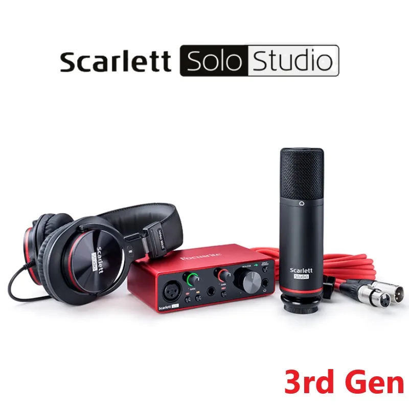 Звуковая карта Focusrite Scarlett Solo Studio 3rd Gen 2 входа/2 выхода USB аудио интерфейс с