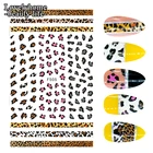 1 шт., леопардовые 3D-Наклейки для дизайна ногтей