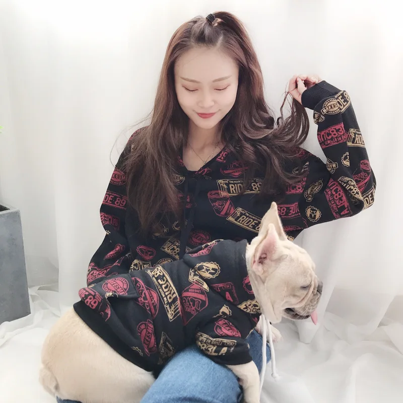 Новинка осенне зимняя плюшевая одежда с капюшоном для домашних животных