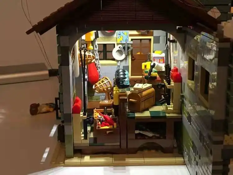DIY комплект светодиодных ламп(только набор ламп) для старого рыболовного магазина блоки, совместимые с 21310 16050 комплект освещения
