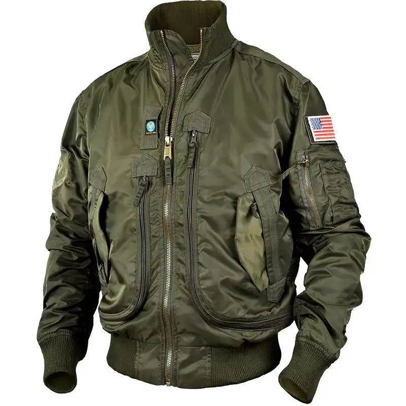 Крутая армейская тактическая летная мужская куртка с воротником-стойкой джинсовая куртка Мужская Зимняя Куртка бомбер мужская куртка
