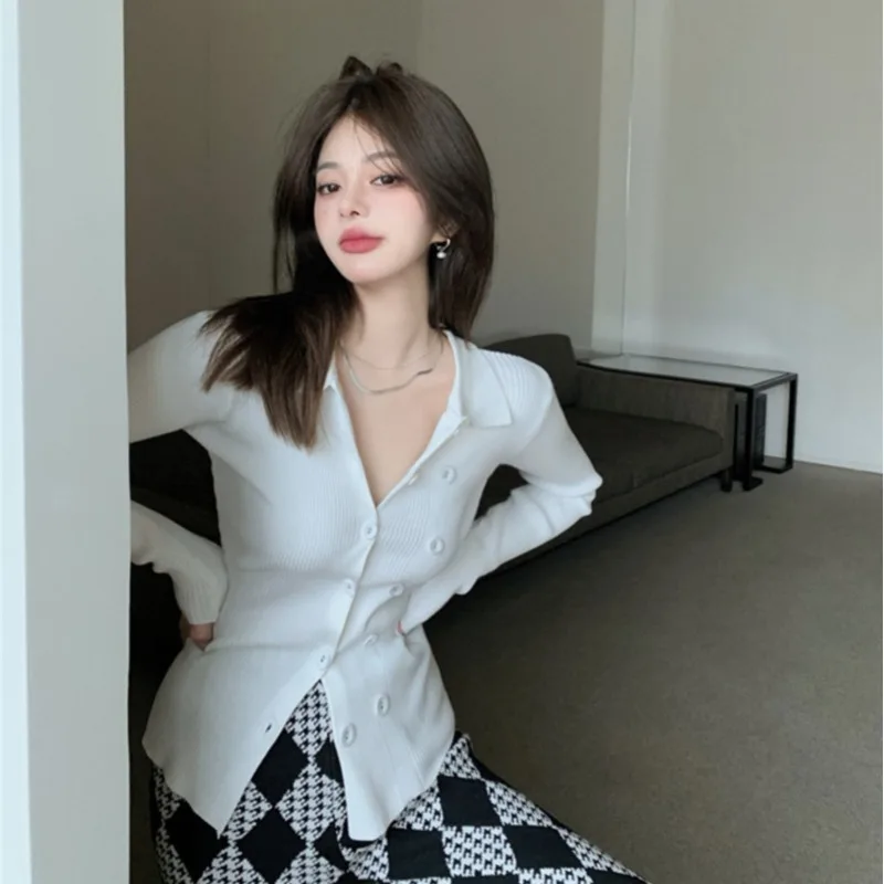 

Повседневные винтажные трендовые рубашки, модная Корейская одежда, новая женская одежда на весну и осень, облегающие блузки, универсальные ...