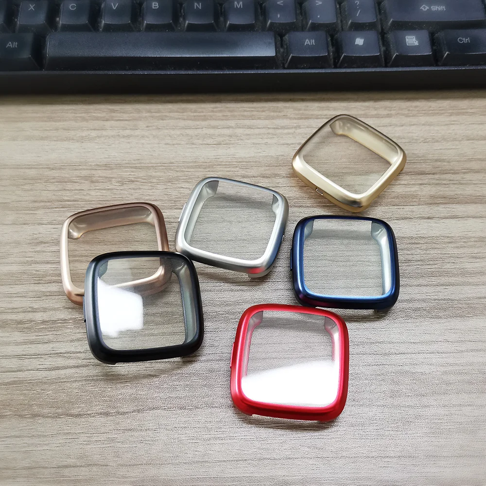 Flexible Scratch-resistant Matte Tpu Cover for Fitbit Versa 3 2 Sense Smart Watch Case Screen Protector Shell Thin Bumper