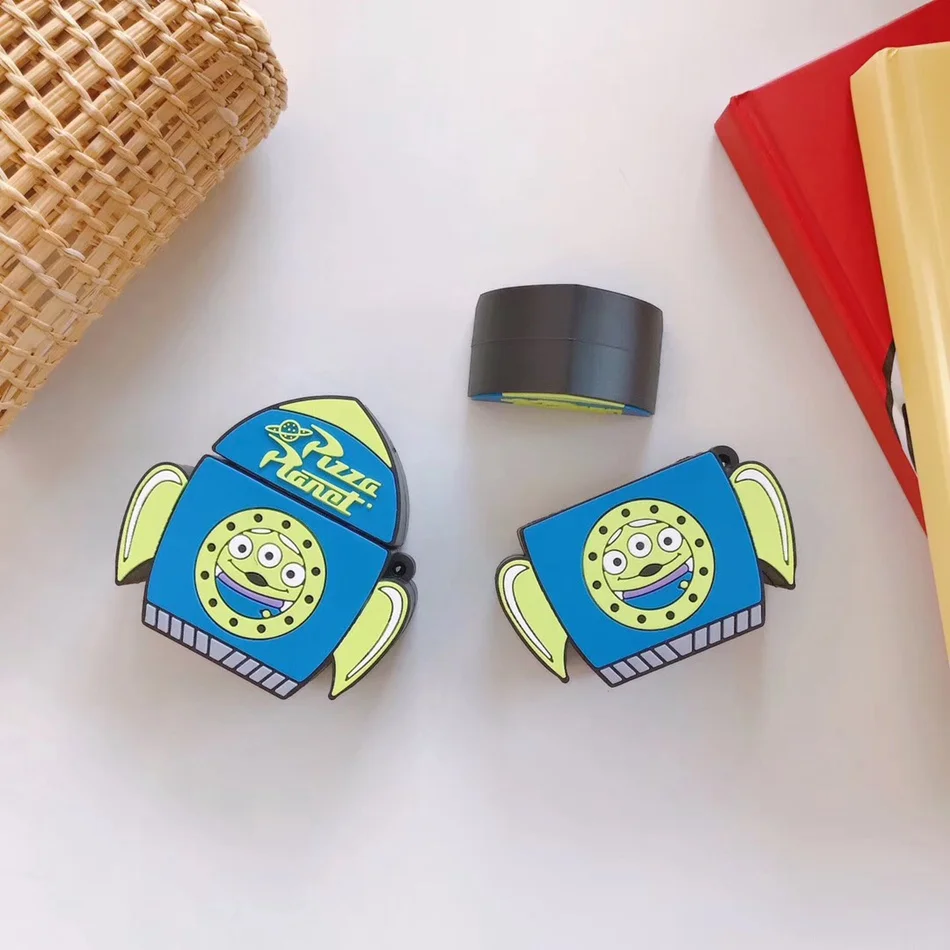 Чехол для AirPods, 3D сетчатый, красный, мультяшный, аниме, стерео, ракета, три глаза, чехол для наушников, для Airpods 2/i10/i11TWS, защитный чехол