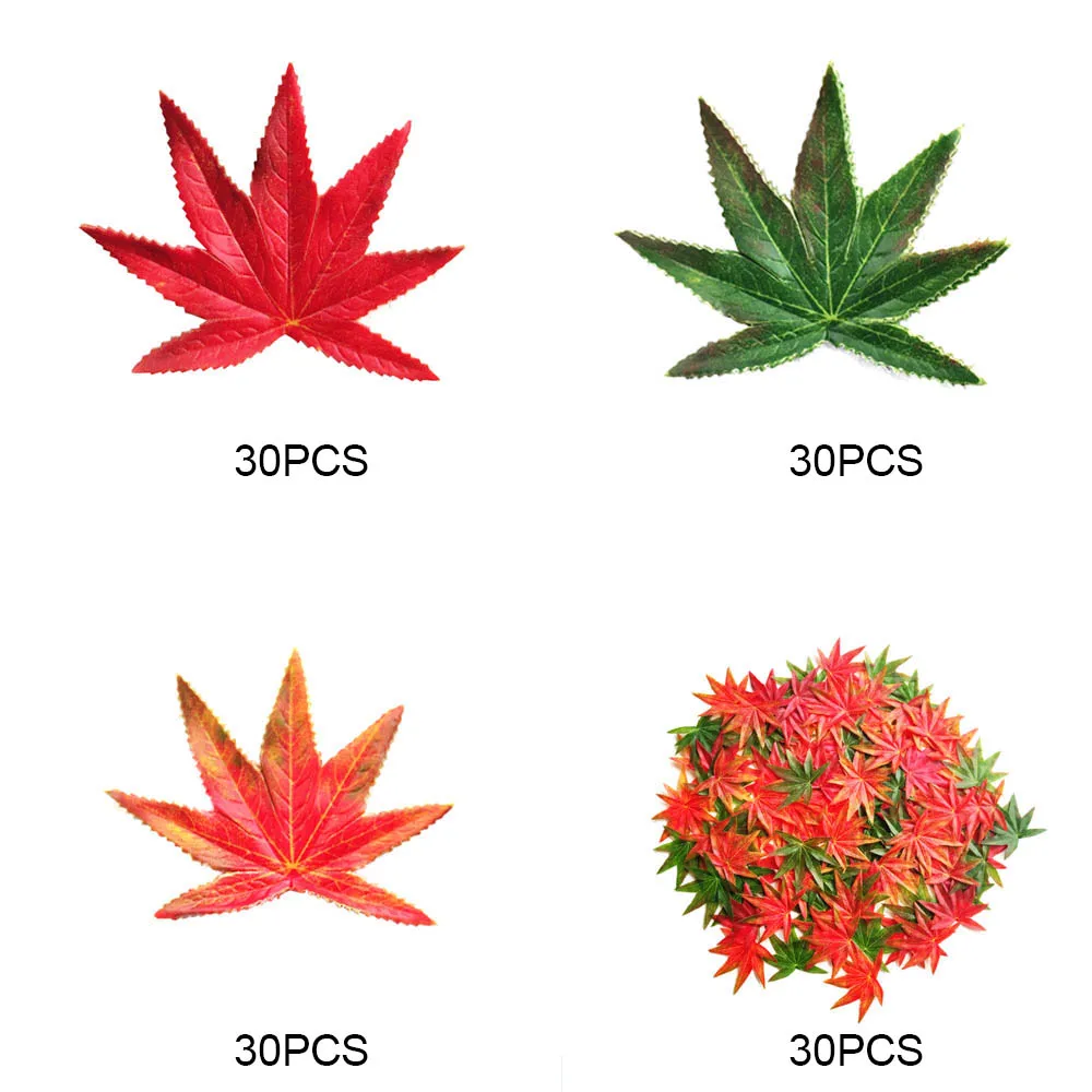 30 шт./лот Осенние искусственные кленовые листья свадебные вечерние для дома