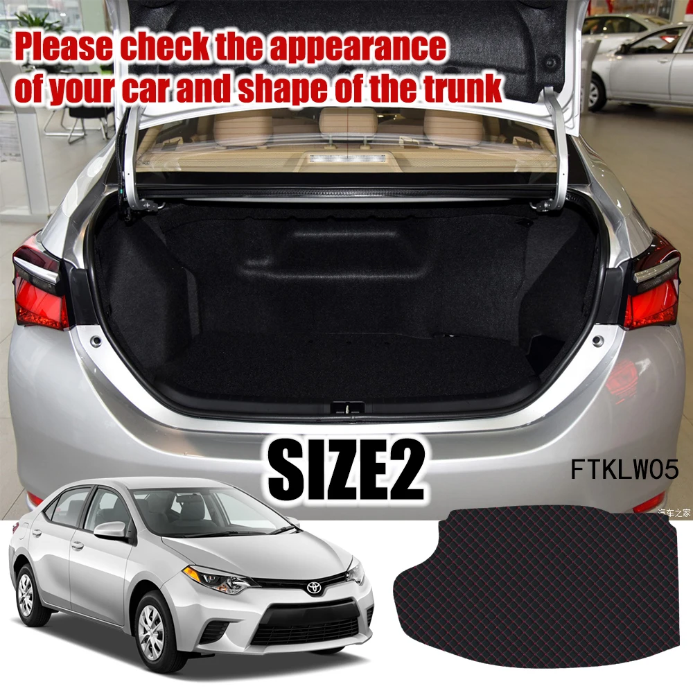 Leather Car Trunk Mat For Toyota Corolla 2012-2018 Boot E160 E170 E180 Cargo Liners Tray Slip Rear Liner Pad Axio |