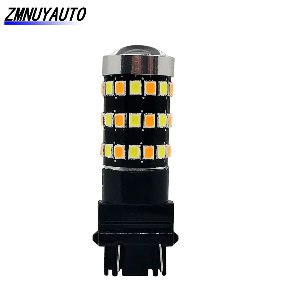 Двойной светодиод T25 3157 белый янтарный 1157 BAY15D P21/5 Вт светодиодный светильник с