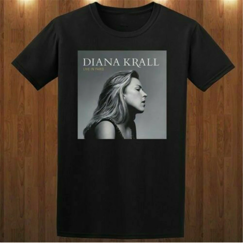 Новый Диана кралль футболка Т-футболка в стиле джаз пианиста певица Bosmens комплект