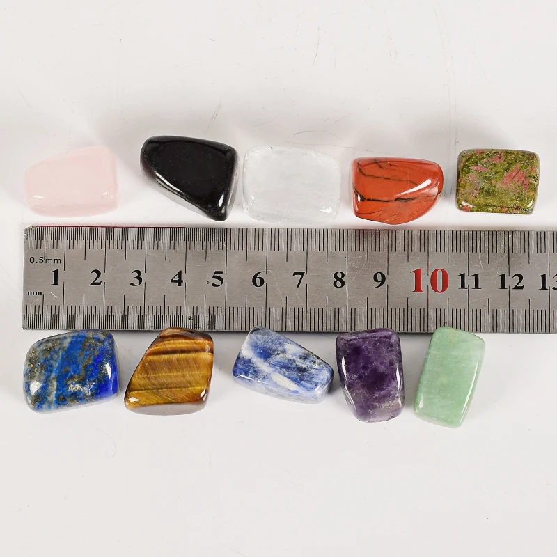 

10 pieces/box big size Natural Chakra Tumbled Stone Gemstone Rock Mineral Crystal polish Healing meditation for feng shui decor