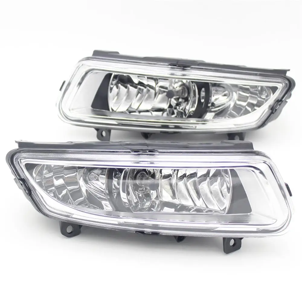 Для VW Polo 6R Хэтчбек 2009 2010 2011 2012 2013 Галогенные Противотуманные фары светильник с решеткой крышка кабеля и лампы - Цвет: Pair Fog Lamp