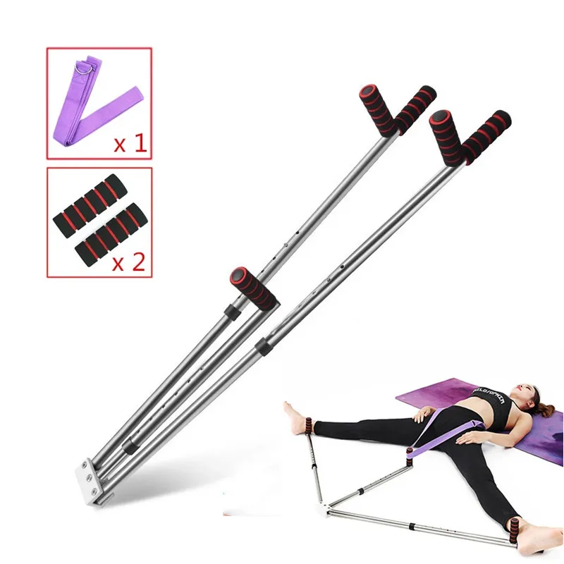 Adjustable 3 Bar Leg Stretcher Split Stretching Machine Stainless Steel Leg Support for Ballet Yoga Dance Gymnastics Training