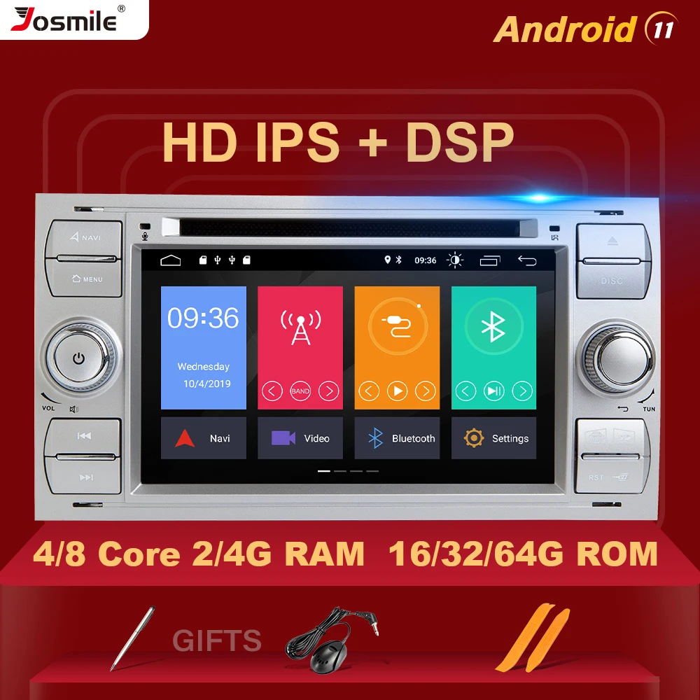 

Автомагнитола 2 din Android 11 для Ford Focus 2 Ford Fiesta Mondeo 4 C-Max S-Max Fusion Transit Kuga
