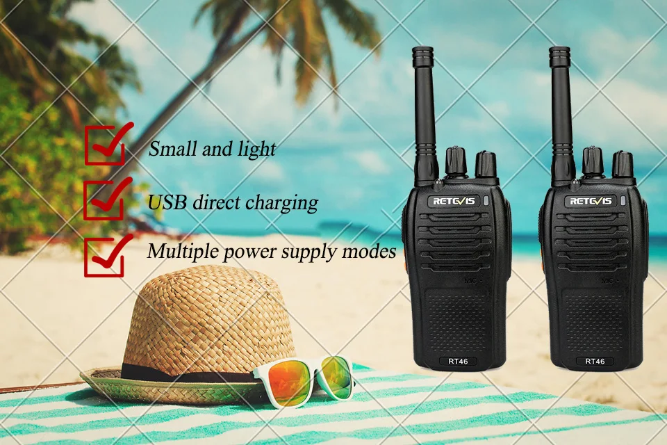 Пара RETEVIS RT46 Walkie Talkie PMR радио PMR446/FRS Портативное двухстороннее радио VOX Micro-usb зарядка Li-Ion(или AA) батарея