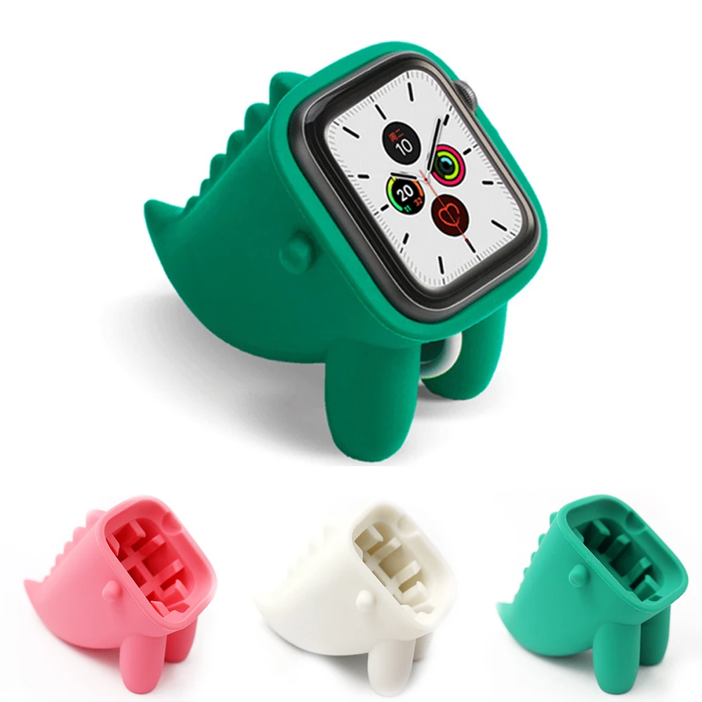 Динозавр подставка для apple watch 6/5/4/3/2/1 iWatch WatchOS Nightstand Keeper Silicone Home Dropship|Ремешки часов|