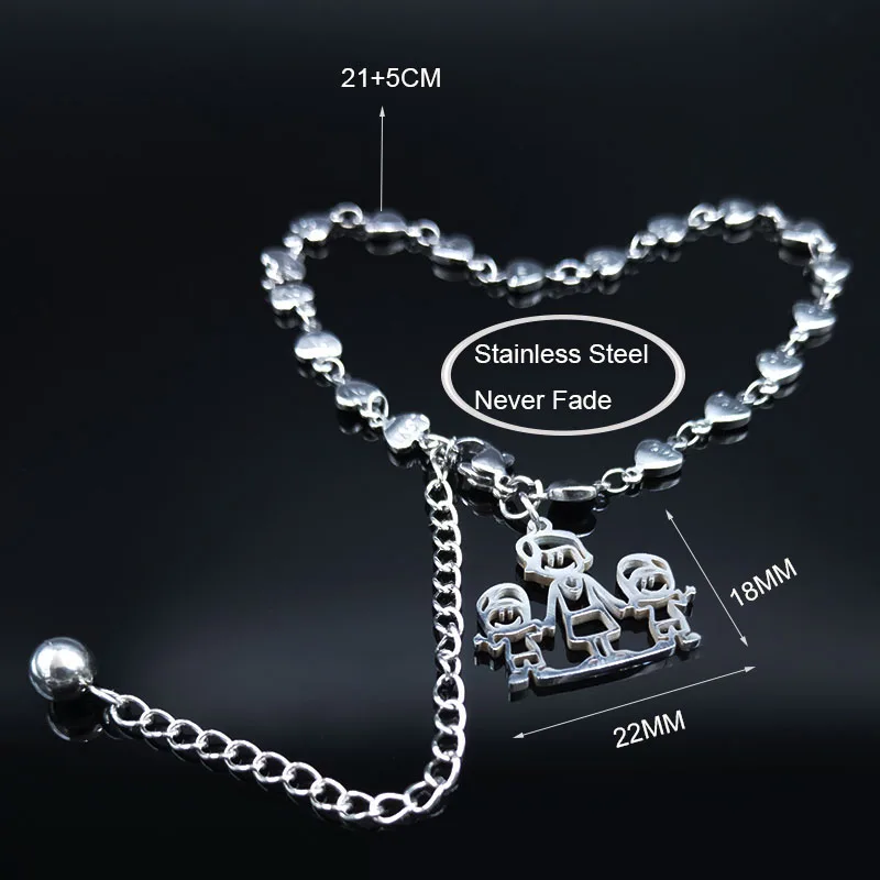 2021 Семейные комплекты одежды для мамы и сына из нержавеющей стали браслет на ногу