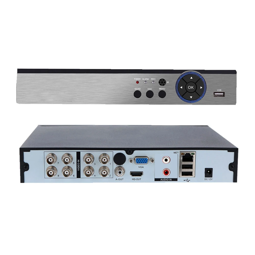 Камера видеонаблюдения AHD H.265 гибридная камера безопасности 4/8/16 каналов 5 Мп NVR