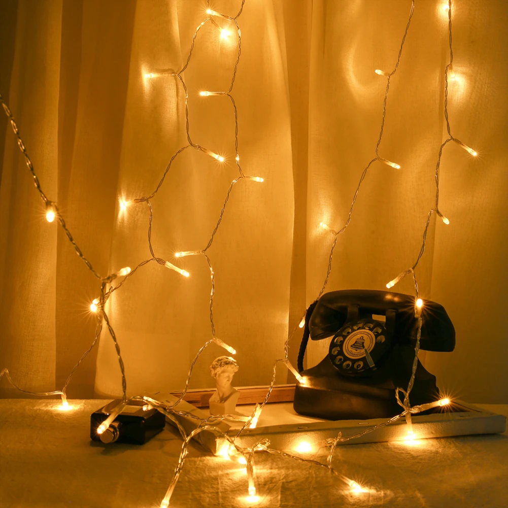 Праздничный домашний декор медная проволочная лампа с питанием от USB и