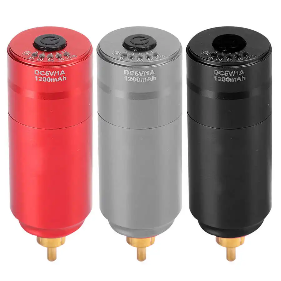 Wirelss тату машина источник питания мотор ручка RCA Вилка 1200 мАч портативная большая