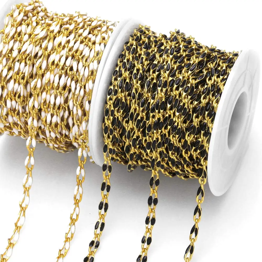 OCESRIO 10M Rope Chain for Jewelry Making Gold Plated Copper 2022 Handmade Jewellery Crafts Wholesale cana033