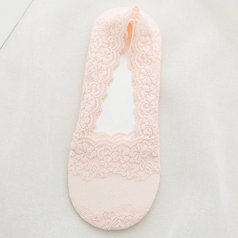 

5 Pairs Fashion Women Girls Summer Socks Style Lace Flower Short Sock Antiskid Invisible Ankle Socks 2021 New