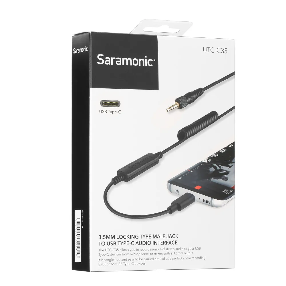 Saramonic UTC-C35 ТРС для Тип-C микрофонный кабель аудио адаптер использования Uwmic9 UwMic15