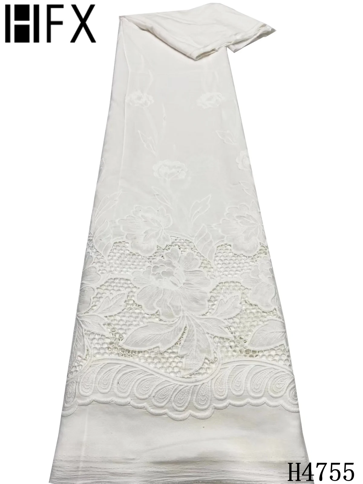 

HFX French Cord Lace Fabric 2021 High Quality Lace African Guipure Lace Fabric For Wedding Nigerian 3D Chiffon Lace F4755