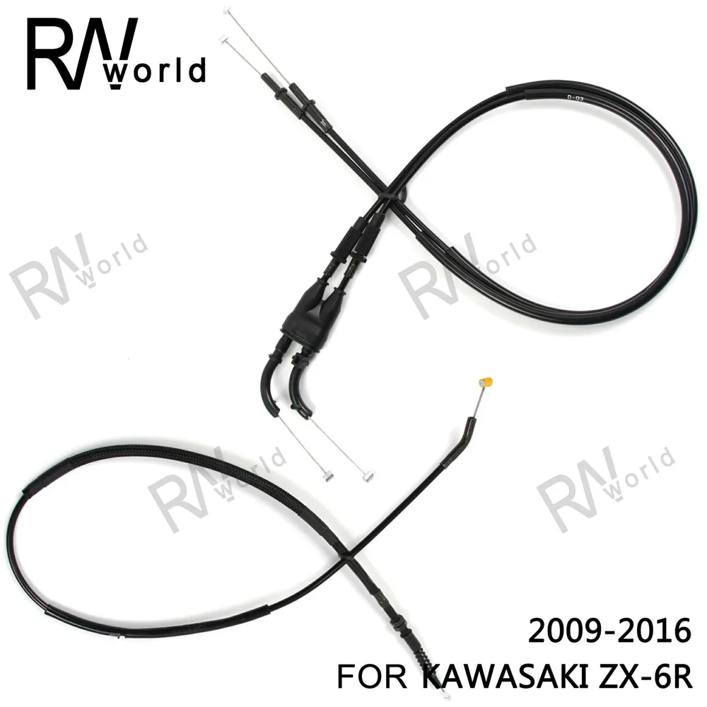 

For KAWASAKI ZX-6R ZX6 R 2009 2010 2011 2012 2013 2014 2015 2016 Motorcycle Replacement Throttle Line Clutch Cable Steel Wire
