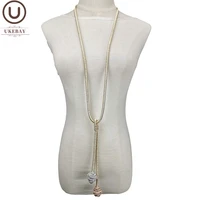 ukebay new luxury pendant necklaces women long necklace statement jewelry women boho accessories wedding clothes chain wholesale