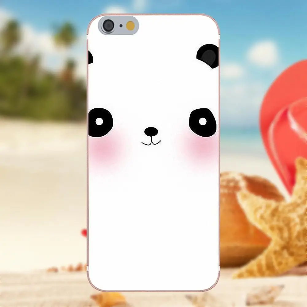 Oedmeb Уникальный Cute Panda ТПУ Мобильный Чехол Для iPhone Х 4S 5S 5C SE 6 S 7 8 Плюс Galaxy Примечание
