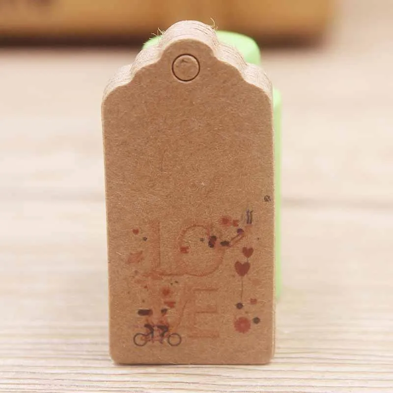 2x4cm 50 tag 50 шт./лот, белые/крафт-печатные этикетки для подарков на Рождество и год для торта на день рождения, вечерние этикетки для одежды - Цвет: 2x4cm 50 tag