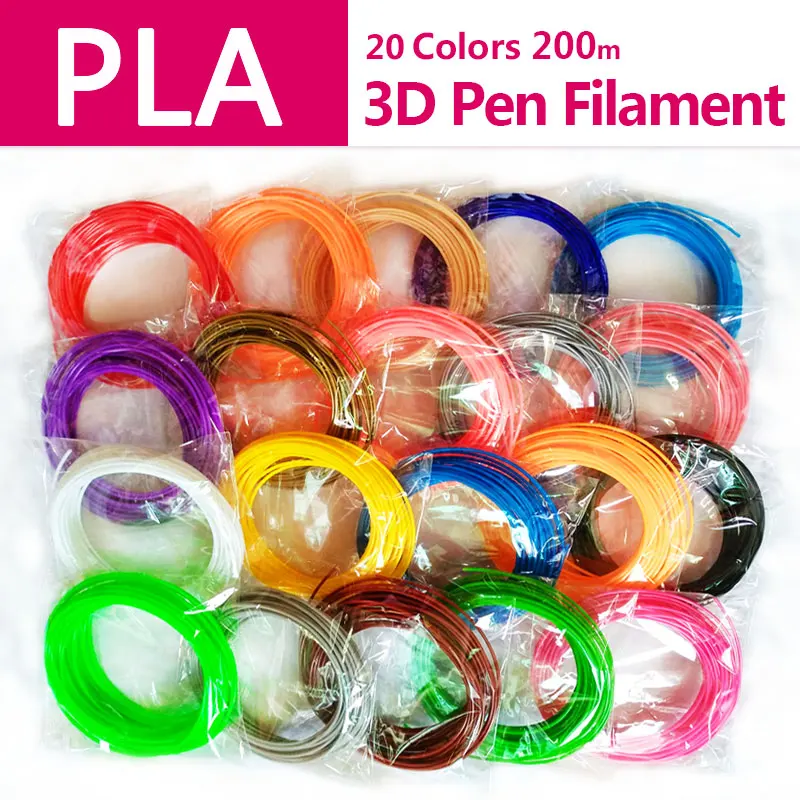 Нет запаха Без загрязнения 3d ручки 20 цветов 1.75mm pla пластик 3д ручка 3 д pen plastic filament
