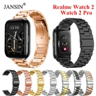 Ремешок для часов realme Watch 2 pro, металлический браслет из нержавеющей стали для смарт-часов Realme Watch 2 2 Pro
