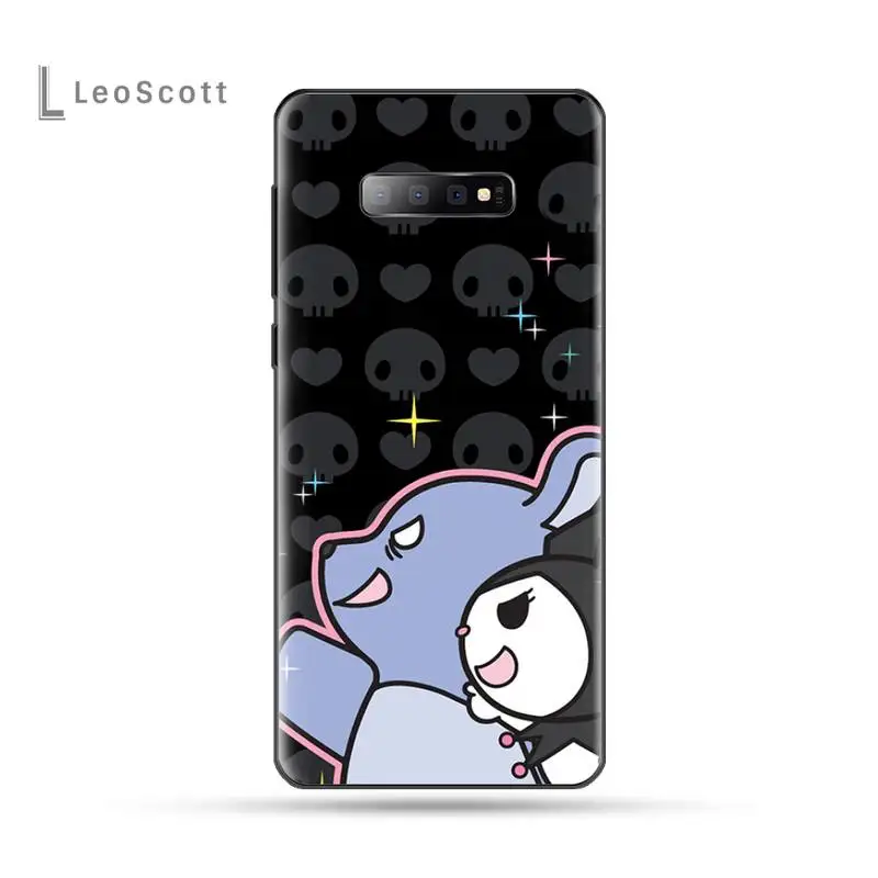 Kawaii Kuromi Colorful cartoon Black TPU Phone Cover For Samsung Galaxy S8 S9 S10 Plus Lite S10E Note 3 4 5 6 7 8 9 10 Pro cover | Мобильные