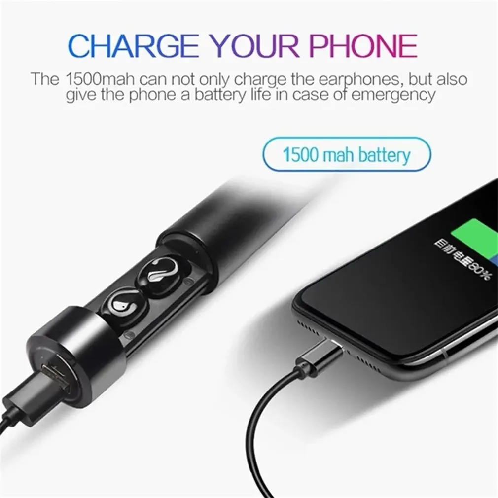 

Q67 TWS Wireless Bluetooth 5.0 Earphones 3D Stereo Mini Earphone Sports Waterproof Earbuds Headsets With Microphone