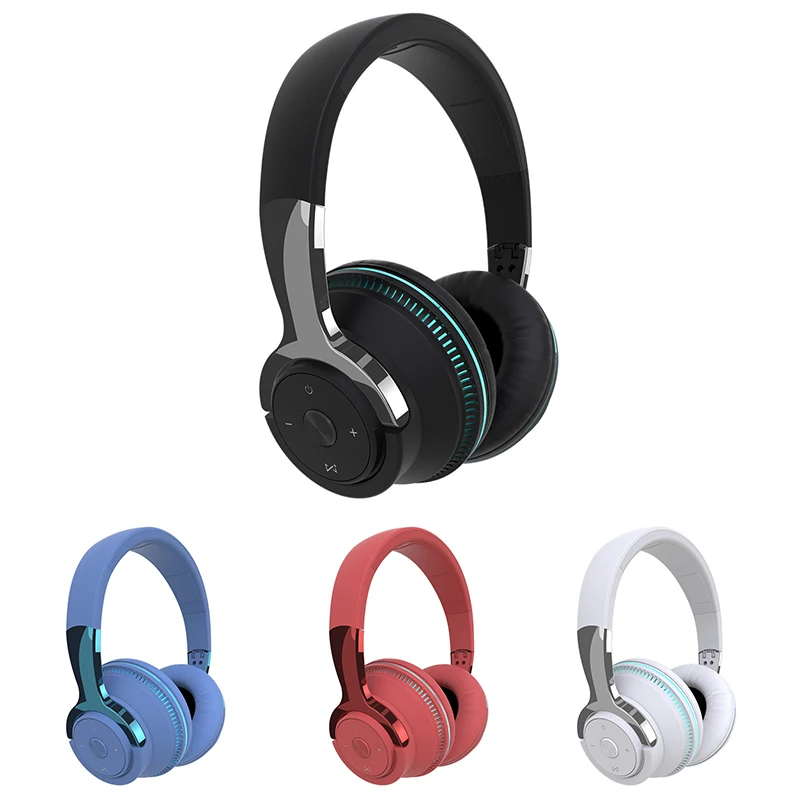 

Wireless Headphone Head-over Gaming Headphone Bluetooth-compatible 24H Play Time Colorful LED Lights 650mAh Over Ear Headphone