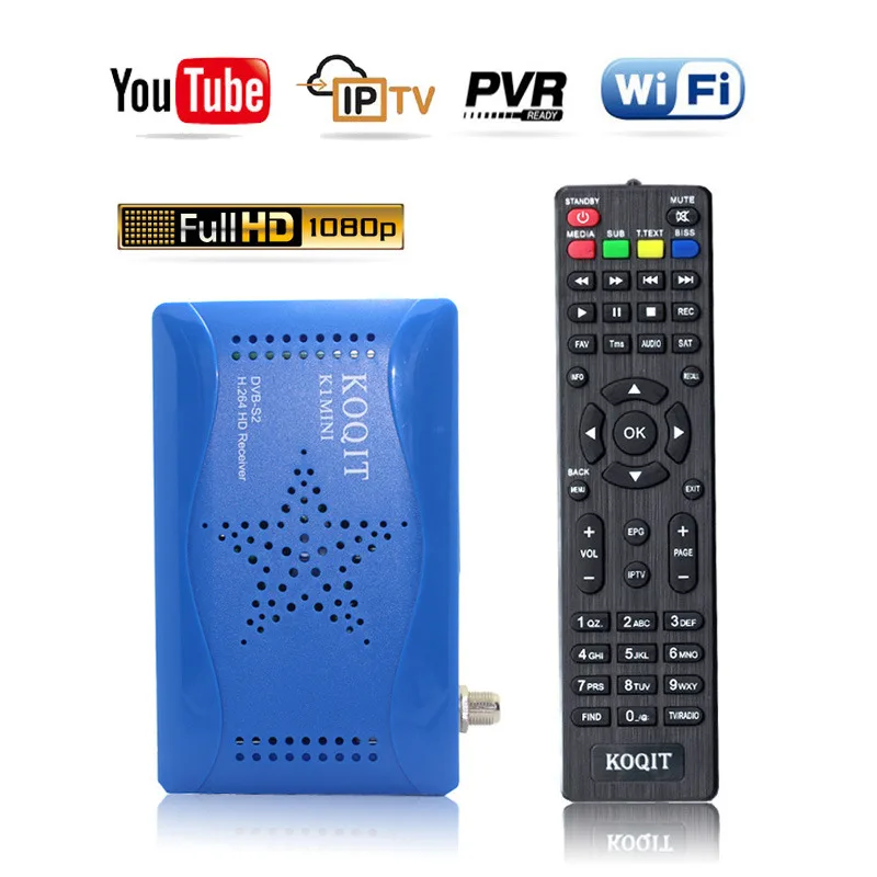 Koqit тюнер DVB-S2 T2-MI ТВ приемное устройство спутниковый приемник цифровая телеприставка USB DVB S2 скам Авто Biss декодер питания wifi Youtube