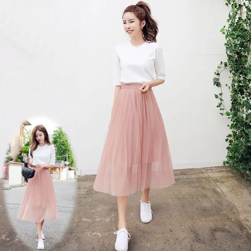 

Middle sleeve t-shirt women's 2021 summer casual round neck Joker solid color shirt half sleeve student Korean loose jacket