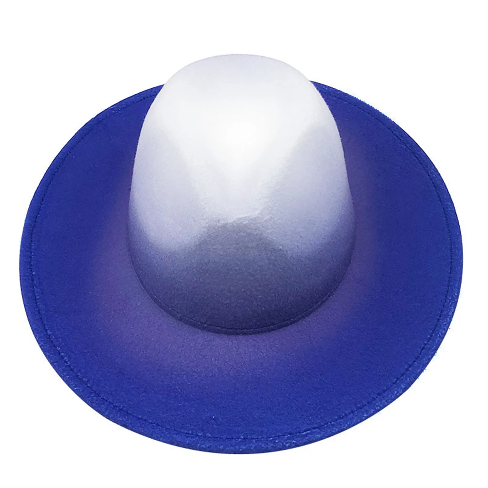 FS британский стиль градиент шерстяной джазовый Fedora осень зима Широкий полями