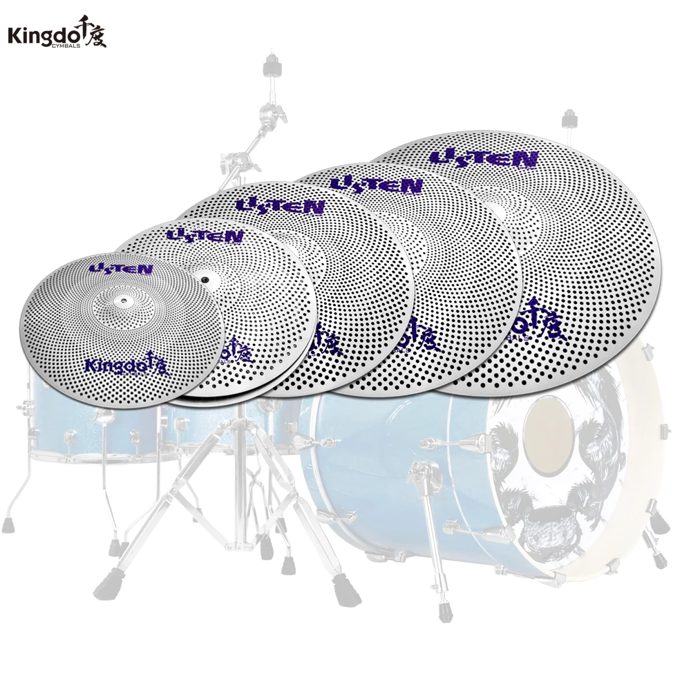 Kingdo 2020 new cheap practice series cymbal 6pcs low volume cymbal 12