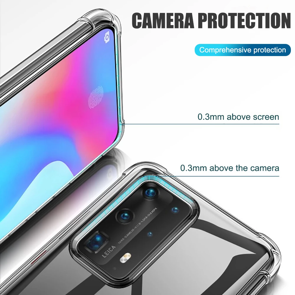 Силиконовый чехол для Honor 9S 9A 9C 9X Lite 20 10 8A 8S 8C 8X прозрачный мягкий ТПУ подушка